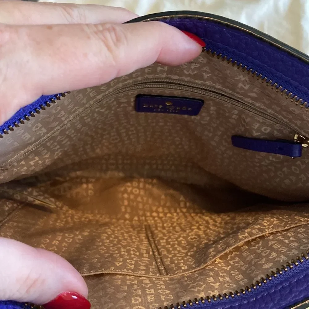 Kate Spade NWOT cross body leather Purple color impeccable
